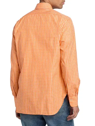 Kiton Men's Check Cotton Shirt | Thumbnail 5