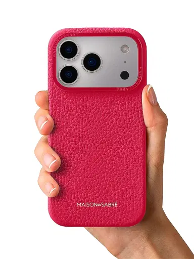MAISON de SABRÉ Leather Phone Case (iPhone 17 Pro Max) - Shibuya Fuchsia | Thumbnail 5