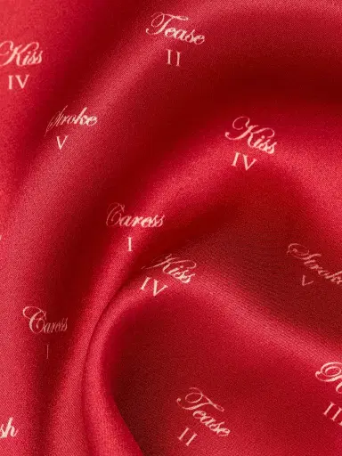 Kiki de Montparnasse Women's Kiss Print Silk Pajama Pants | Thumbnail 6 Kiki de Montparnasse Women's Kiss Print Silk Pajama Pants | Thumbnail 6