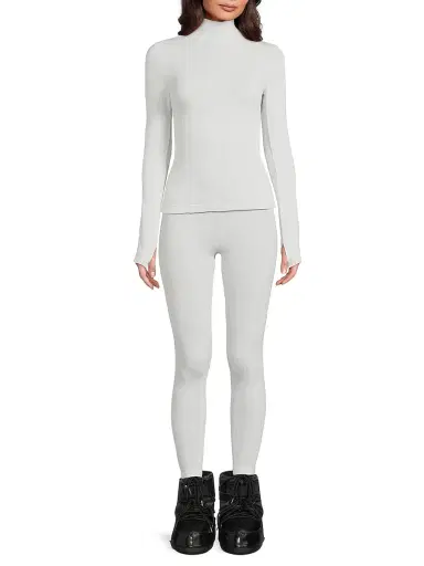 Cordova Women's Sol Shape Wear Rib-Knit Wool-Blend Leggings - Smoke | Thumbnail 2 Cordova Women's Sol Shape Wear Rib-Knit Wool-Blend Leggings - Smoke | Thumbnail 2