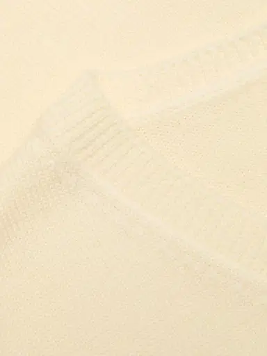 Lapointe Women's Feather-Cuff Merino Wool Crop Sweater - Cream - Size XL | Thumbnail 7