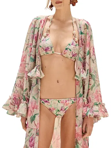 PatBo Women's Honey Flower Long Robe - Green - Size Medium | Thumbnail 6 PatBo Women's Honey Flower Long Robe - Green - Size Medium | Thumbnail 6