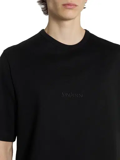 Saint Laurent Men's Cotton T-Shirt - Noir - Size XS | Thumbnail 6 Saint Laurent Men's Cotton T-Shirt - Noir - Size XS | Thumbnail 6