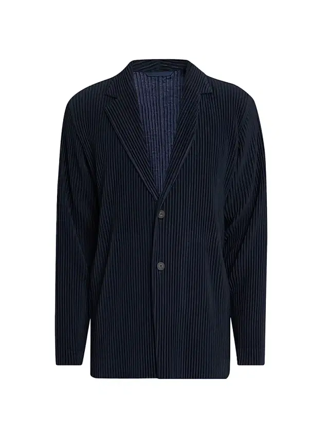 Homme Plissé Issey Miyake Men's Pleated Basics Jacket - Navy