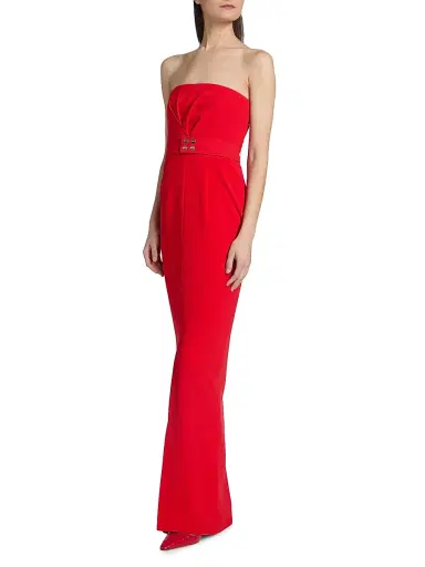 16Arlington Women's Lights On Aeta Strapless Crepe Gown | Thumbnail 3