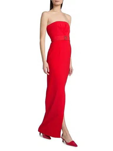 16Arlington Women's Lights On Aeta Strapless Crepe Gown | Thumbnail 4