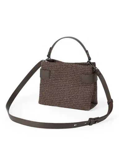 Brunello Cucinelli Women's Essence Small Top Handle Bag in Riding Leather - Brown | Thumbnail 3