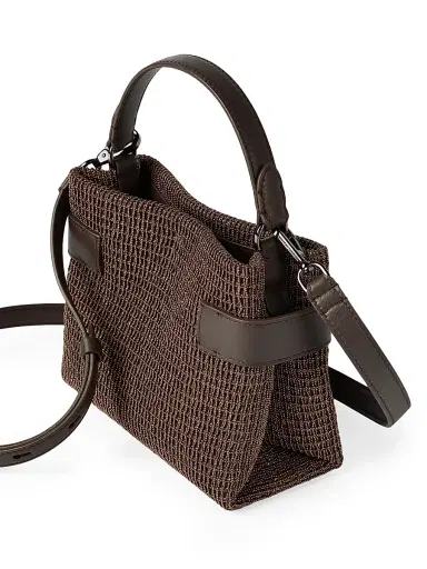 Brunello Cucinelli Women's Essence Small Top Handle Bag in Riding Leather - Brown | Thumbnail 4