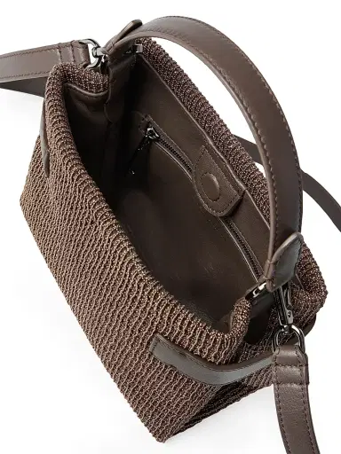 Brunello Cucinelli Women's Essence Small Top Handle Bag in Riding Leather - Brown | Thumbnail 5