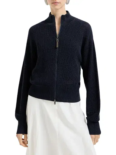 Brunello Cucinelli Women's Cotton Sparkling Net Cardigan | Thumbnail 2 Brunello Cucinelli Women's Cotton Sparkling Net Cardigan | Thumbnail 2