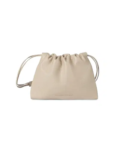 Brunello Cucinelli Women's Duo Pouch Bag in Calfskin - Buff | Thumbnail 1