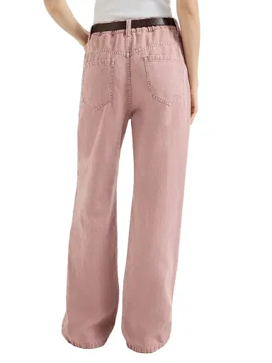Brunello Cucinelli Women's Garment Dyed Contemporary Trousers - Pink | Thumbnail 3 Brunello Cucinelli Women's Garment Dyed Contemporary Trousers - Pink | Thumbnail 3