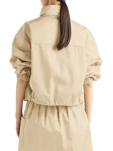 Prada Women's Nylon Blouson Jacket - Beige Khaki | Thumbnail 3 Prada Women's Nylon Blouson Jacket - Beige Khaki | Thumbnail 3