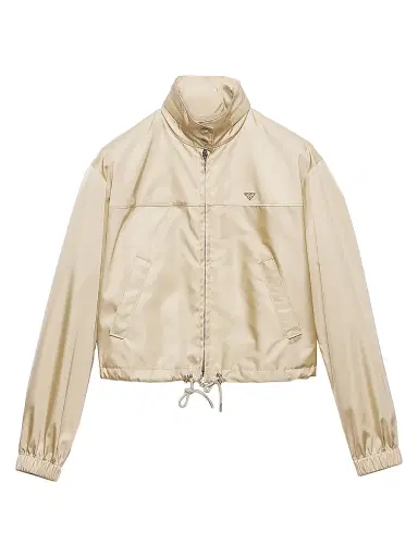 Prada Women's Nylon Blouson Jacket - Beige Khaki | Thumbnail 1 Prada Women's Nylon Blouson Jacket - Beige Khaki | Thumbnail 1