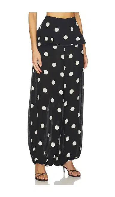 ADRIANA DEGREAS Polka Dot Peplum Pants | Thumbnail 2 ADRIANA DEGREAS Polka Dot Peplum Pants | Thumbnail 2