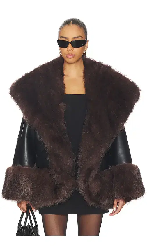 WeWoreWhat x REVOLVE Cocoon Faux Fur Jacket