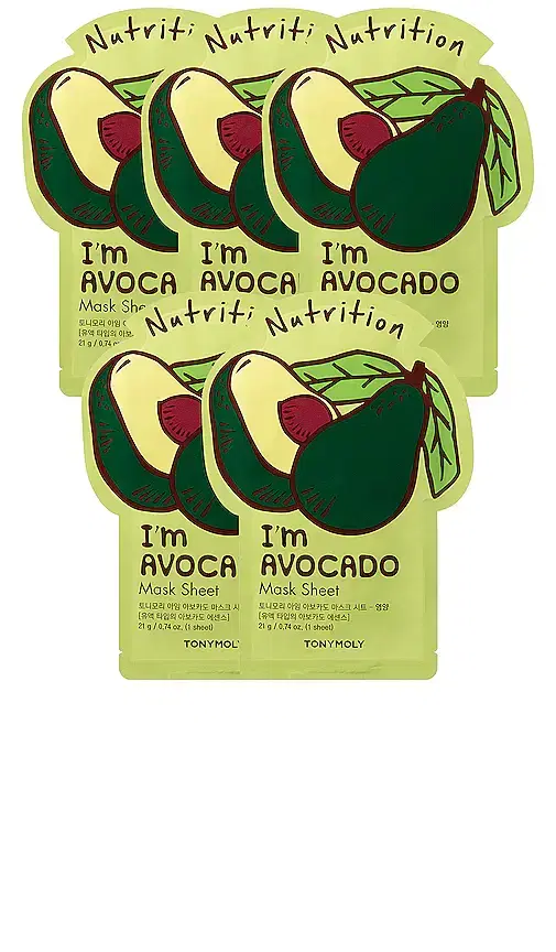 TONYMOLY I'm Avocado Sheet Mask 5 Pack