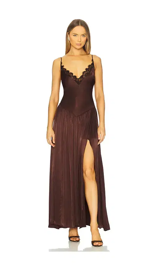 Aderia Lace Detail Maxi Dress