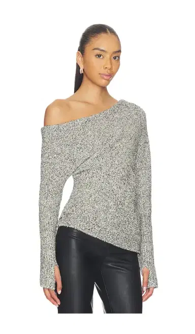 ENZA COSTA Boucle Knit Slouch Sweater | Thumbnail 2