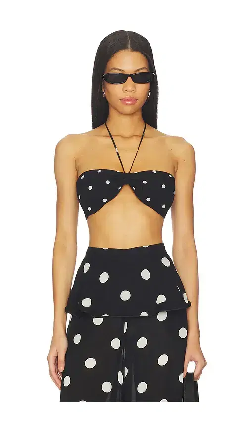 Polka Dot Bandeau Top