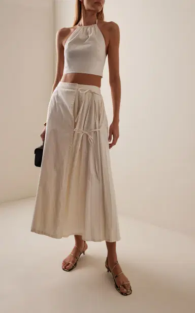 Marlies Grace Lou Lou Pleated Cotton Midi Skirt | Thumbnail 2 Marlies Grace Lou Lou Pleated Cotton Midi Skirt | Thumbnail 2