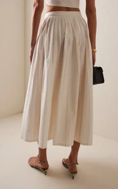 Marlies Grace Lou Lou Pleated Cotton Midi Skirt | Thumbnail 4 Marlies Grace Lou Lou Pleated Cotton Midi Skirt | Thumbnail 4