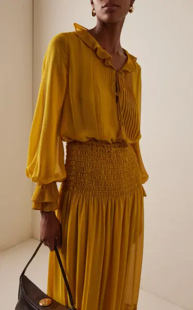 Alexis Tabitha Shirred Crepe Maxi Dress | Thumbnail 2 Alexis Tabitha Shirred Crepe Maxi Dress | Thumbnail 2