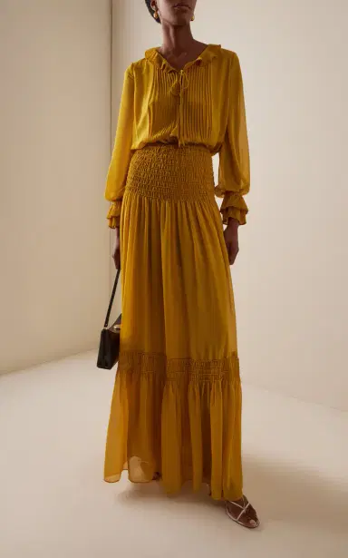 Alexis Tabitha Shirred Crepe Maxi Dress | Thumbnail 3 Alexis Tabitha Shirred Crepe Maxi Dress | Thumbnail 3
