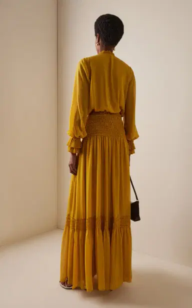 Alexis Tabitha Shirred Crepe Maxi Dress | Thumbnail 4 Alexis Tabitha Shirred Crepe Maxi Dress | Thumbnail 4