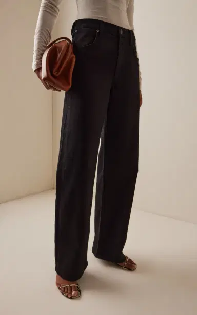 Citizens of Humanity Annina Cashmere-Denim High-Rise Straight-Leg Jeans | Thumbnail 3 Citizens of Humanity Annina Cashmere-Denim High-Rise Straight-Leg Jeans | Thumbnail 3