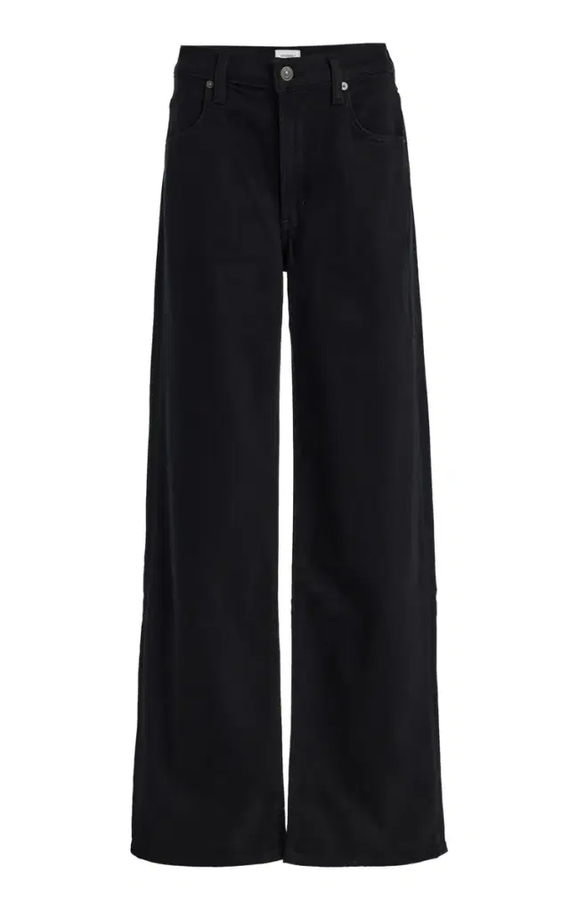 Citizens of Humanity Annina Cashmere-Denim High-Rise Straight-Leg Jeans