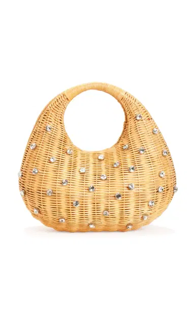 Emm Kuo Hudson Crystal-Embellished Wicker Bag | Thumbnail 3