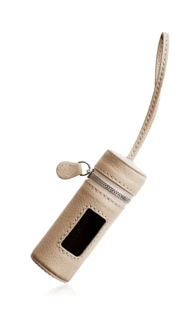 The Leather Dog Bag Pochette - Nude