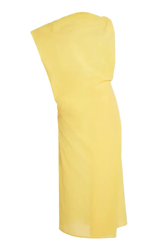 The Draped Cotton-Blend Dress