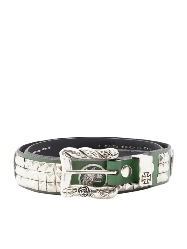 Dog In Restraint 3.5cm Studded Leather Belt - Men