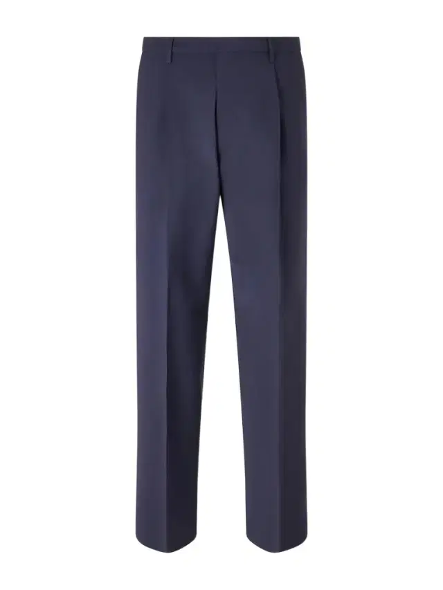 Straight-Leg Pleated Wool-Blend Trousers - Men