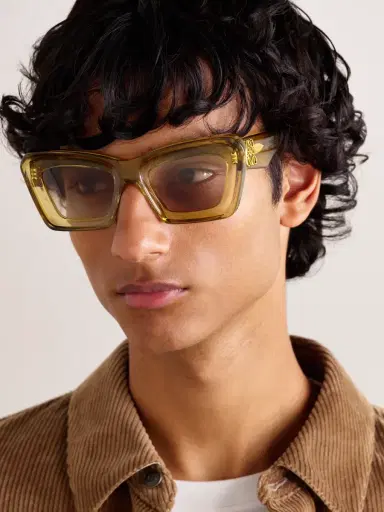 Loewe Anagram Oversized Cat-Eye Acetate Sunglasses - Men | Thumbnail 2