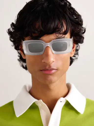 Loewe Anagram Rectangular-Frame Acetate Sunglasses - Men | Thumbnail 2