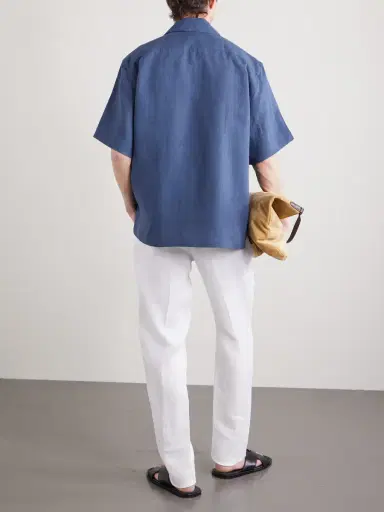 Lardini Tapered Linen Drawstring Trousers - Men | Thumbnail 4 Lardini Tapered Linen Drawstring Trousers - Men | Thumbnail 4
