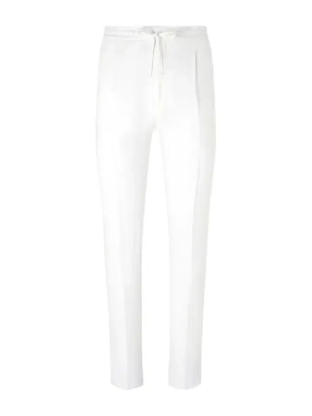 Tapered Linen Drawstring Trousers - Men
