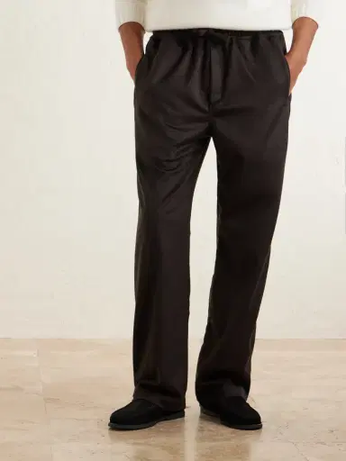 Saman Amel Straight-Leg Cashmere Drawstring Trousers - Men | Thumbnail 3