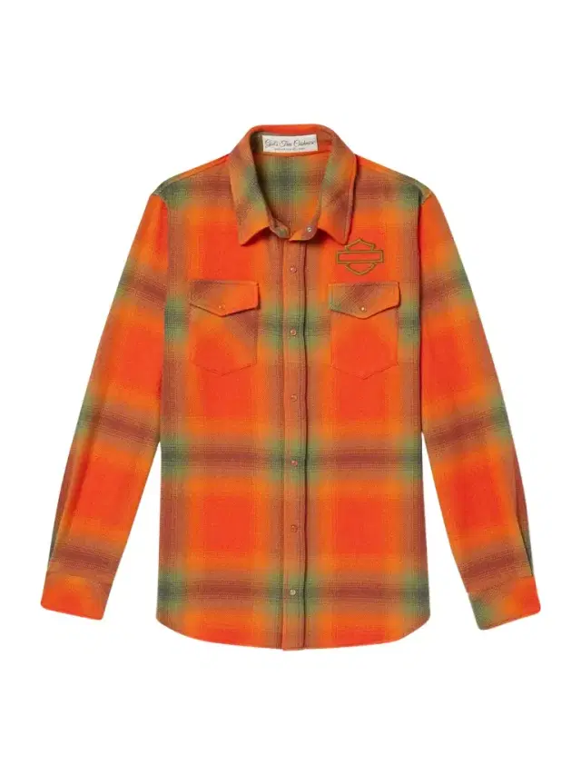 Harley-Davidson Olive Logo-Embroidered Checked Cashmere-Flannel Shirt - Men