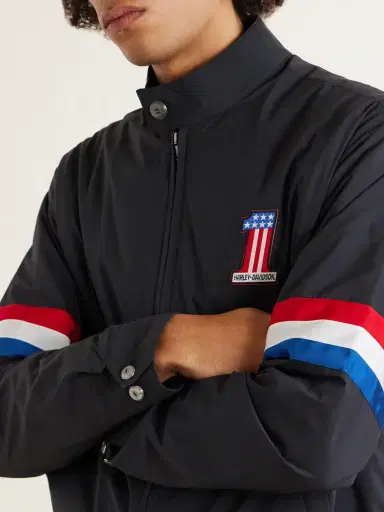 God’s True Cashmere Harley-Davidson Striped Appliquéd Recycled Shell Jacket - Men | Thumbnail 5 God’s True Cashmere Harley-Davidson Striped Appliquéd Recycled Shell Jacket - Men | Thumbnail 5