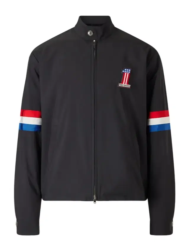 Harley-Davidson Striped Appliquéd Recycled Shell Jacket - Men