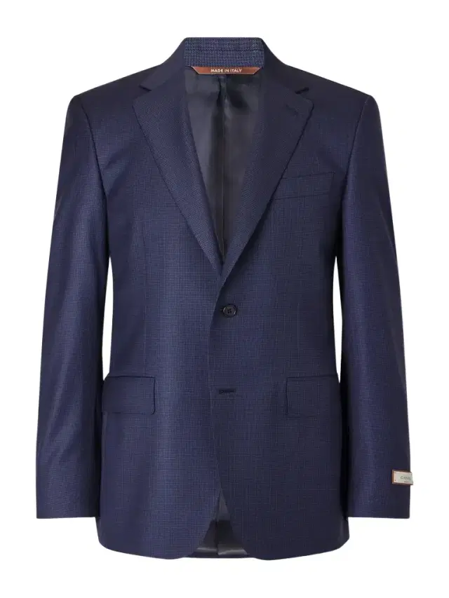 Canali Puppytooth Wool Suit Jacket - Men