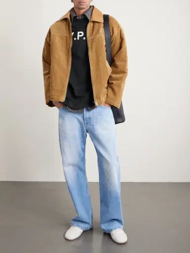 A.P.C. Standard Grand VPC Logo-Flocked Organic Cotton-Jersey T-Shirt - Men | Thumbnail 2