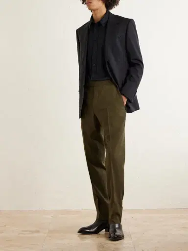 Tom Ford Atticus Straight-Leg Wool, Cashmere and Silk-Blend Canvas Suit Trousers - Men | Thumbnail 2