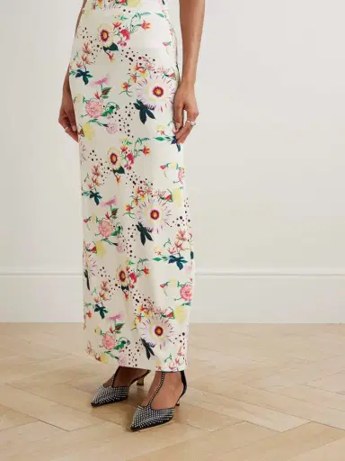 Rabanne Floral-print Jersey Midi Skirt | Thumbnail 3 Rabanne Floral-print Jersey Midi Skirt | Thumbnail 3