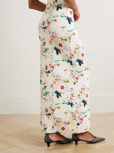 Rabanne Floral-print Jersey Midi Skirt | Thumbnail 4 Rabanne Floral-print Jersey Midi Skirt | Thumbnail 4