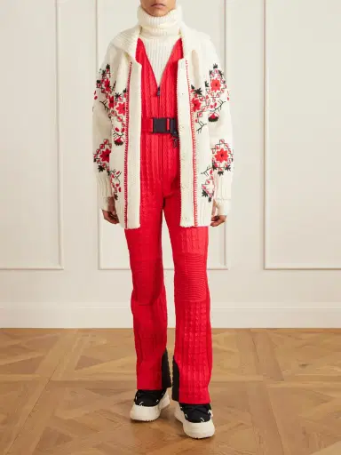 Moncler Grenoble Belted Appliquéd Quilted Down Ski Suit | Thumbnail 2